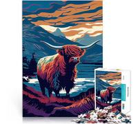 1000 Piece Jigsaw Puzzles for teenagers Jigsaw Scottish Highland Cows Analyse und Logik tolles Geschenk52x38cm