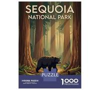 1000 Piece Jigsaw Puzzles for Teenagers Jigsaw Sequoia National Park Bear Adult Puzzles Relax Games Presents for Women Help The Brain Exercise 52x38cm/1000pcs