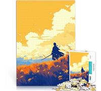 1000 Piece Jigsaw Puzzles for teenagers Jigsaw Silhouetted Warrior Lustige Spiele Wunschliste mit dem Weihnachtsmann38x26cm