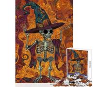 1000 Piece Jigsaw Puzzles for Teenagers Jigsaw Skull Sorcerer's Spell Jigsaw for Adults Fun Games A Work of Art Deal As Gifts for The Whole Family (Size 38x26cm)