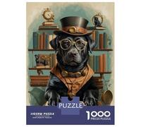 1000 Piece Jigsaw Puzzles for Teenagers Jigsaw Smart Black Lab Retriever Jigsaw Hands-on Game Hand Speed Race Deal As Gifts for The Whole Family 70x50cm/1000pcs