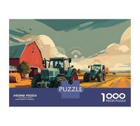 1000 Piece Jigsaw Puzzles for Teenagers Jigsaw Smart Farming Tractors Puzzles for Adults Anti-Stress Toys Presents for Women for Birthday, Chrismas 52x38cm/1000pcs