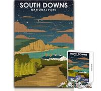 1000 Piece Jigsaw Puzzles for Teenagers Jigsaw South Downs National Park Family Fun & Game Night Difficult Challenge Great Gift Size 50x75cm