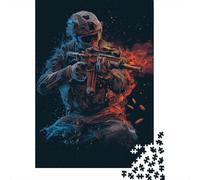 1000 Piece Jigsaw Puzzles for Teenagers Jigsaw Special Forces Soldier Art Print Jigsaw Hands-on Game Hand Speed Race Deal As Gifts for The Whole Family 70x50cm/1000pcs