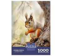1000 Piece Jigsaw Puzzles for Teenagers Jigsaw Squirrel Watercolor Jigsaw for Adults Hands-on Game But Fun And Humorous Help The Brain Exercise 38x26cm/1000pcs