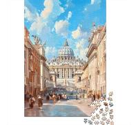 1000 Piece Jigsaw Puzzles for Teenagers Jigsaw St. Peter's Basilica in Rome-5 Jigsaw Relaxing Games A Work of Art Unique Birthday And Gifts 38x26cm/1000pcs