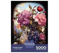 1000 Piece Jigsaw Puzzles for Teenagers Jigsaw Stained Glass Abstract Puzzles for Adults Toy Wall Decor Stress Reliever Unique Birthday And Gifts 52x38cm/1000pcs