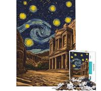 1000 Piece Jigsaw Puzzles for Teenagers Jigsaw Starry Night Petra Jordan Jigsaw Puzzle Relaxing Games But Fun And Humorous for Birthday, Chrismas (Size 38x26cm)