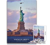 1000 Piece Jigsaw Puzzles for Teenagers Jigsaw Statue of Liberty Family Fun & Game Night Difficult Challenge Great Gift Size 38x52cm