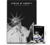 1000 Piece Jigsaw Puzzles for Teenagers Jigsaw Statue of Liberty Family Fun & Game Night Difficult Challenge Great Gift Size 50x75cm