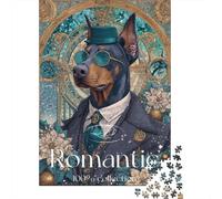 1000 Piece Jigsaw Puzzles for Teenagers Jigsaw Steampunk Dog Art Print-1 Jigsaw Hands-on Game Hand Speed Race Deal As Gifts for The Whole Family 52x38cm/1000pcs