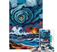 1000 Piece Jigsaw Puzzles for Teenagers Jigsaw Stormy Seas Celestial Swirls - A Dance of Chaos Puzzles for Adults Anti-Stress Toys But Fun And Humorous Stress Reduction Gifts (Size 38x52cm)