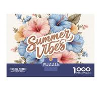 1000 Piece Jigsaw Puzzles for Teenagers Jigsaw Summer Floral Vibes Puzzles for Adults Anti-Stress Toys Presents for Women for Birthday, Chrismas 52x38cm/1000pcs