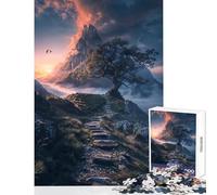 1000 Piece Jigsaw Puzzles for Teenagers Jigsaw Sunset Summit Pathway Anti-Stress Toys Gift For Birthdays Hands-on Game Help The Brain Exercise Size 50x75cm