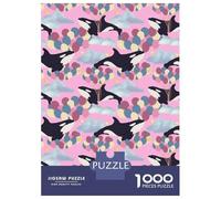 1000 Piece Jigsaw Puzzles for Teenagers Jigsaw Surreal Sky Flying Orcas Jigsaw Family Game Hand Speed Race Unique Birthday And Gifts 52x38cm/1000pcs