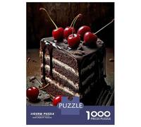 1000 Piece Jigsaw Puzzles for Teenagers Jigsaw Sweet Cherry Cake Teenager Puzzles Fun Games A Work of Art for Birthday, Chrismas 38x26cm/1000pcs