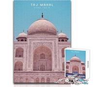 1000 Piece Jigsaw Puzzles for Teenagers Jigsaw Taj Mahal Family Fun & Game Night Difficult Challenge Great Gift Size 50x75cm