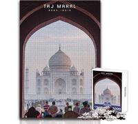1000 Piece Jigsaw Puzzles for Teenagers Jigsaw Taj Mahal Family Fun & Game Night Difficult Challenge Great Gift Size 38x52cm