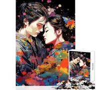 1000 Piece Jigsaw Puzzles for Teenagers Jigsaw Tender Love Educational Games A Work of Art DIY Toys with Matching Poster And Trivia Sheet (38X52CM)