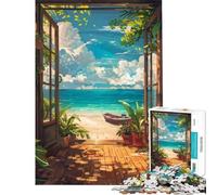 1000 Piece Jigsaw Puzzles for Teenagers Jigsaw The Beach House Educational Challenge Tough Challenge Fun Games Suitable for People Aged 14 And Above (38x26cm)