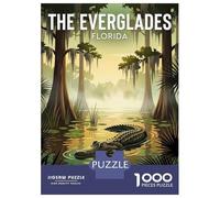 1000 Piece Jigsaw Puzzles for Teenagers Jigsaw The Everglades Florida Alligator Jigsaw Relaxing Games A Work of Art Unique Birthday And Gifts 70x50cm/1000pcs