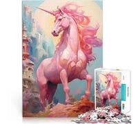 1000 Piece Jigsaw Puzzles for teenagers Jigsaw The First Unicorn Denkspiel Jedes Stück ist einzigartig Anspruchsvolles Familienspiel38x26cm