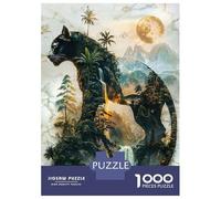 1000 Piece Jigsaw Puzzles for Teenagers Jigsaw The Panthers Moonlit Domain Adult Puzzles Toy Wall Decor Presents for Women Unique Birthday And Gifts 52x38cm/1000pcs