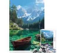 1000 Piece Jigsaw Puzzles for Teenagers Jigsaw The Serene Mountain Lake Toy Wall Decor Birthday Gift Hands-on Game Artists Collection, Fine Art Size 50x75cm