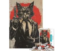 1000 Piece Jigsaw Puzzles for Teenagers Jigsaw The Spy Cat Puzzles for Adults Fun Games Wall Art Help The Brain Exercise (Size 38x52cm)