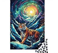 1000 Piece Jigsaw Puzzles for Teenagers Jigsaw Tiger Art Print-1 Jigsaw Hands-on Game Hand Speed Race Deal As Gifts for The Whole Family 52x38cm/1000pcs