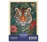 1000 Piece Jigsaw Puzzles for Teenagers Jigsaw Tiger William Morris Floral Jigsaw for Adults Hands-on Game But Fun And Humorous Help The Brain Exercise 38x26cm/1000pcs