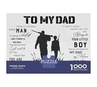 1000 Piece Jigsaw Puzzles for Teenagers Jigsaw To My Dad And Son Hunting Puzzle for Adults Relax Games Home Decoration Stress Reduction Gifts 70x50cm/1000pcs