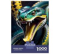 1000 Piece Jigsaw Puzzles for Teenagers Jigsaw Toxic Poison Snake Jigsaw Hands-on Game Hand Speed Race Deal As Gifts for The Whole Family 70x50cm/1000pcs