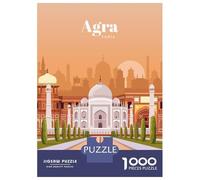 1000 Piece Jigsaw Puzzles for Teenagers Jigsaw Travel to Agra Jigsaw Relaxing Games A Work of Art Unique Birthday And Gifts 52x38cm/1000pcs