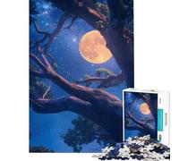 1000 Piece Jigsaw Puzzles for Teenagers Jigsaw Tree Branches Against A Starry Night Difficult And Challenge Home Art Decor AntiStress Toys Suitable for Ages 14 And Up (38X52cm)
