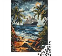 1000 Piece Jigsaw Puzzles for Teenagers Jigsaw Tropical Cruise Island Scene Jigsaw Hands-on Game Hand Speed Race Deal As Gifts for The Whole Family 70x50cm/1000pcs