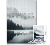 1000 Piece Jigsaw Puzzles for Teenagers Jigsaw Trust in The Lord Beautiful Design Game Difficult Hard Art Work Gift Size 50x75cm