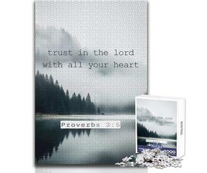 1000 Piece Jigsaw Puzzles for Teenagers Jigsaw Trust in The Lord Beautiful Design Game Difficult Hard Art Work Gift Size 50x75cm