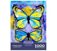 1000 Piece Jigsaw Puzzles for Teenagers Jigsaw Two Butter Flies Jigsaw for Adults Hands-on Game But Fun And Humorous Help The Brain Exercise 70x50cm/1000pcs