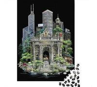 1000 Piece Jigsaw Puzzles for Teenagers Jigsaw Urban Jungle Architecture Adult Jigsaw Puzzle DIY Toys Hand Speed Race Help The Brain Exercise 38x26cm/1000pcs