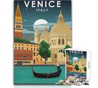 1000 Piece Jigsaw Puzzles for Teenagers Jigsaw Venice Italy at Night Toy Intellectual Game But Fun And Humorous Art Work Gift Size 38x26cm