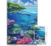 1000 Piece Jigsaw Puzzles for Teenagers Jigsaw Vibrant Coral Reef Ecosystem Illustration Toy Intellectual Game But Fun And Humorous Art Work Gift Size 38x52cm