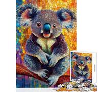 1000 Piece Jigsaw Puzzles for Teenagers Jigsaw Vibrant Koala Mosaic Art Jigsaw for Adults Fun Games A Work of Art Deal As Gifts for The Whole Family (Size 38x52cm)