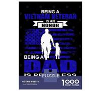 1000 Piece Jigsaw Puzzles for Teenagers Jigsaw Vietnam Veteran Dad Adult Puzzles Relax Games Presents for Women Help The Brain Exercise 52x38cm/1000pcs