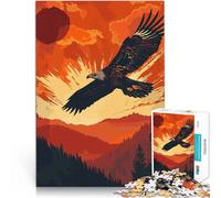 1000 Piece Jigsaw Puzzles for teenagers Jigsaw Vintage Eagle Flying Hands-on-Spiel Künstlersammlung, Bildende Kunst75x50cm