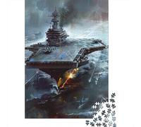 1000 Piece Jigsaw Puzzles for Teenagers Jigsaw Warship in Stormy Seas -3 Jigsaw Hands-on Game Hand Speed Race Deal As Gifts for The Whole Family 52x38cm/1000pcs