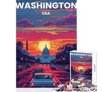 1000 Piece Jigsaw Puzzles for Teenagers Jigsaw Washington DC Educational Toy Gifts Ideas Hands-on Game Artists Collection, Fine Art Size 38x52cm