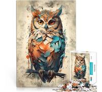 1000 Piece Jigsaw Puzzles for teenagers Jigsaw Watercolor Owl Lernspielzeug eignet sich ideal als Geschenk für die ganze Familie75x50cm
