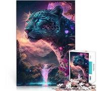 1000 Piece Jigsaw Puzzles for teenagers Jigsaw Waterfall Jaguar Hands-on-Spiel Geeignet für die Schreibtischdekoration38x26cm