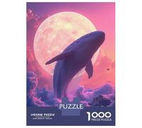 1000 Piece Jigsaw Puzzles for Teenagers Jigsaw Whale Floating In Pink Sky Jigsaw Family Game Hand Speed Race Unique Birthday And Gifts 38x26cm/1000pcs